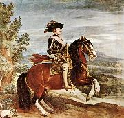 VELAZQUEZ, Diego Rodriguez de Silva y Equestrian Portrait of Philip IV kjugh oil painting on canvas